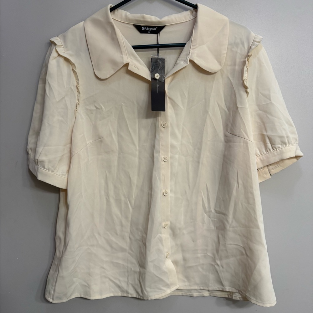 Allegra K Ruffle Sleeve Blouse NWT - Picture 5 of 8
